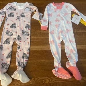 Burt’s Bees Baby Girls Sleepers 12 month